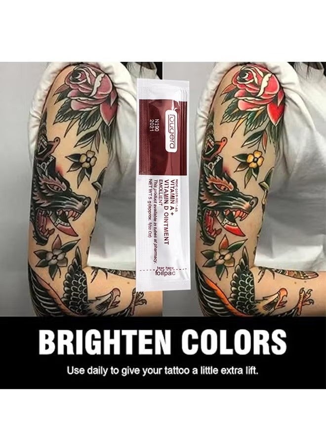 فوجيرا 50PCS الوشم ندبة إصلاح هلام، Microblading مرهم الرعاية اللاحقة فيتامين أ و د المضادة للالتهابات مكافحة ندبة الوشم كريم الرعاية اللاحقة للمكياج Microblading والوشم شفاء الفن الوشم الإمدادات - Image 4